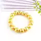 22k gold plated metal ball bracelet, Stretchable bracelet, For women, Handmade jewelry